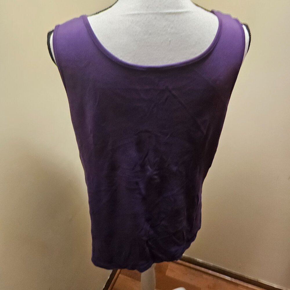 Laura Scott Ladies Purple Tank Tunic - Picture 2 of 7